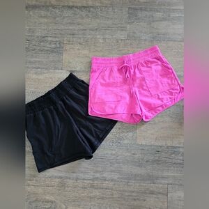 Athletic Works Women's Black and Pink Athletic Shorts